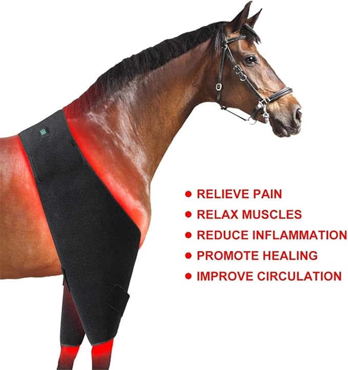 Horses Red &amp Infrared Light Therapy Device Wearable Red Light Therapy Belts Portable Therapy Deep Light for Horse Head Buttocks Abdomen Back Front Legs and Hind Legs Muscle Recovery. ﻿(Horse