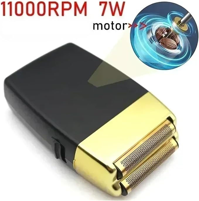 Compatible With POP Barbers P620 Professional Men's Beard Trimmer &amp Double Foil Shaver 11000 RPM High-Speed Electric Hair Cutting Machine USB Rechargeable for Home &amp Salon Use(Black-Blade)