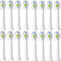 Replacement Toothbrush Heads Compatible with Electric Compatible for and Other Snap-On Handles(16pcs White)