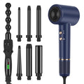 7 in 1 Curling Wand Set Bundle with Air-Sonic Hair Dryer High Speed 110000 RPM Brushless Motor Negative Ions