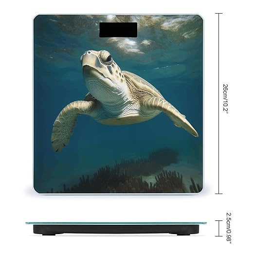 Underwater Tutrle Scale for Body Weight Digital Bathroom Scale Precision Smart Weighing Scales with Clear LED Display Accurate High Precision Scales Weighing Machine