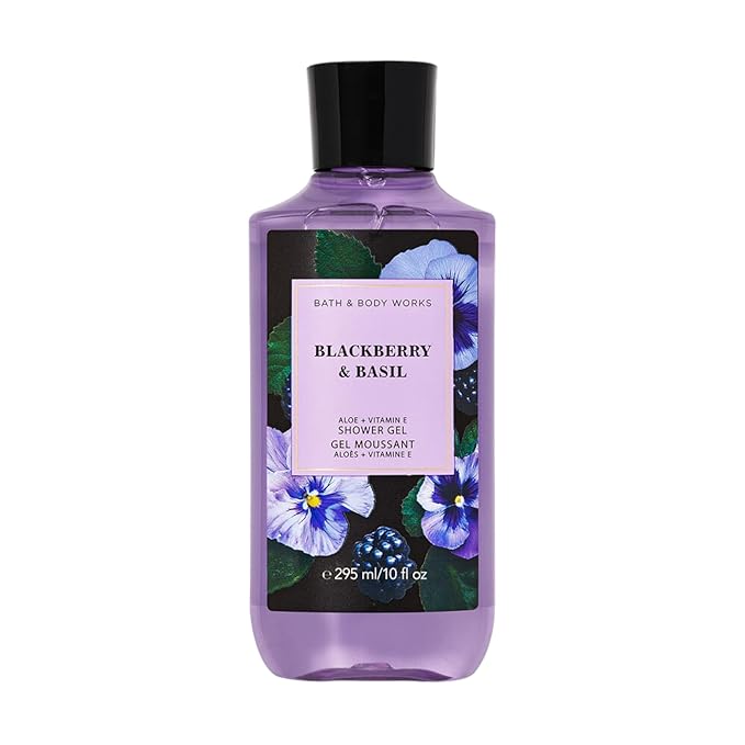 Bath &amp Body Works Signature Collection Shower Gel For Women 10 Fl Oz (Blackberry &amp Basils)