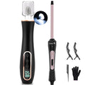 3/8 Inch Curling Iron and 360° LED Light Cordless Electric Nail File Set
