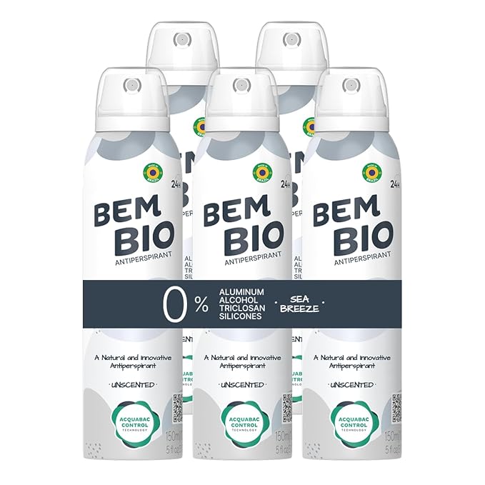 Unscented Biotranspirant Deodorant Natural Aluminum-Free Vegan 24-Hour Protection 150ml (5.07 fl oz)