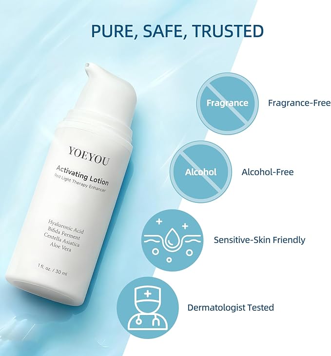 Red Light Face Mask and Activating Lotion