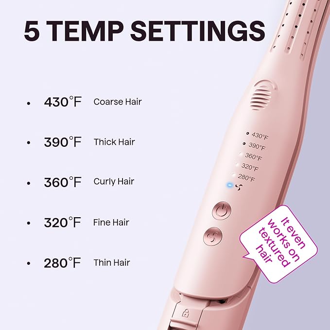 Wavytalk Steamline Pro Steam Straightener Brush and Cool Curl Pencil Airflow Styler