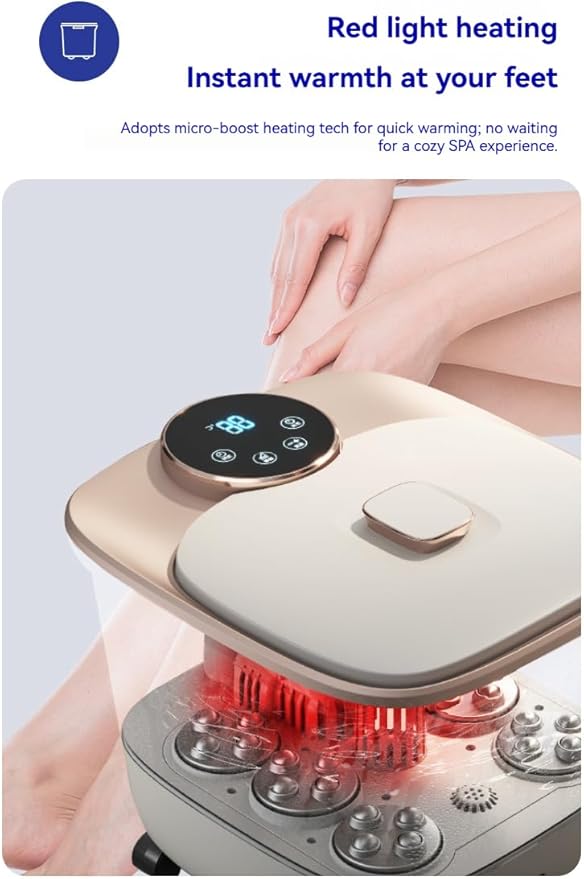 Fully Automatic Electric Household Foot Massage Heating Foot Bath Basin Multi-Functional Constant-Temperature Foot Bath a Gift for Parents