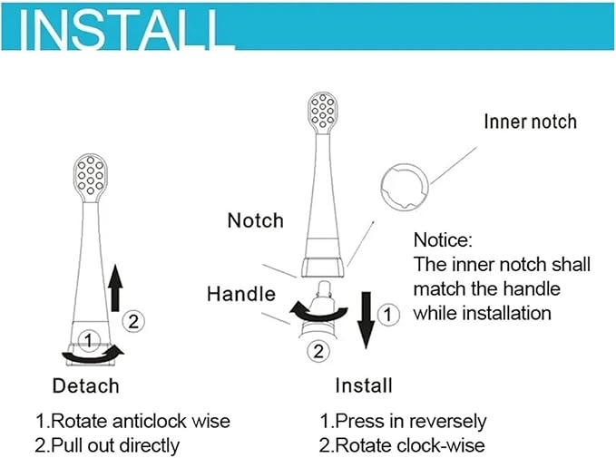 15 Pcs SG-831 Soft Bristle Replaceable Brush HeadsCompatible for Seago SG977/EK6/EK7/SG513 Toothbrush Head