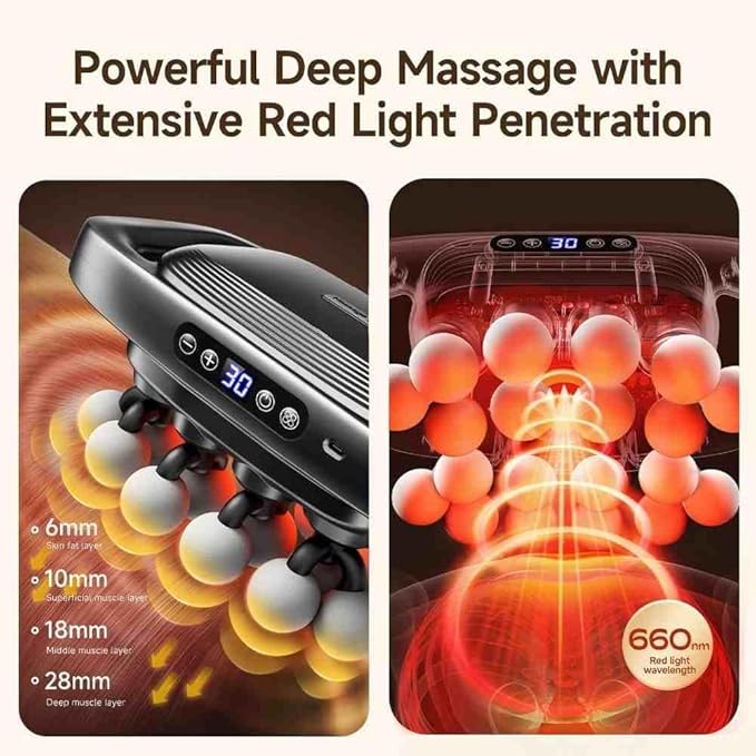 20-Head Massage Gun Set Deep Tissue Percussion Massager with 3 Modes &amp 30 IntensitiesQuiet Muscle Massage Gun for BackShoulders Legs Foot Body Muscle Pain Relief Ideal Gifts (20-Head)
