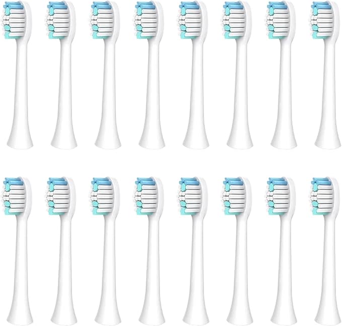 Compatible for Sarmocare S100 S200 S600 S700 S710 S800 S820 S900 S910 Toothbrush Heads Ultrasonic Sonic Electric(16white)