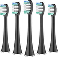 Replacement Toothbrush HeadsCompatible for Aquasonic Black Pro Series Duo Electric Refill Bristles(5pcs Black)