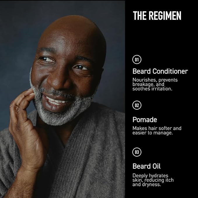 Bevel Mens Beard Grooming Kit - Includes Beard Conditioner Hair Nourishing Pomade and Beard Oil to Soften Hydrate and Strengthen Beard and Reduce Skin Irritation and Redness
