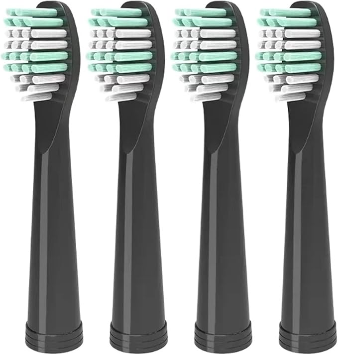 10 Pieces Replacement Heads Compatible with Fairywill D7 / D8 Fw507 508 551 917 959 D1 D3 Black Toothbrush