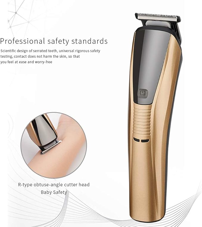 QWEASDF Professional 6-in-1 Multifunctional Electric Hair Clipper Kit Beard Trimmer Nose Hair Trimmer Body Shaver Side Trimmer Full-Body Waterproof USB Charging Suitable for The Whole Family