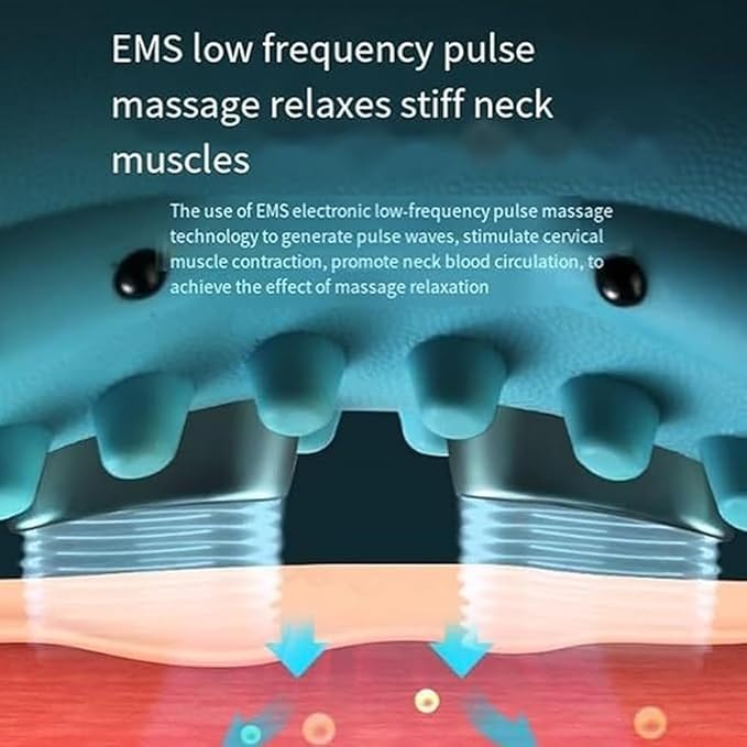 Portable Shiatsu Neck Massager with Heat - 4D Electric Massage Pillow at 26° Angle for Neck and Shoulder Pain Relief - Therapist-Designed Comfort