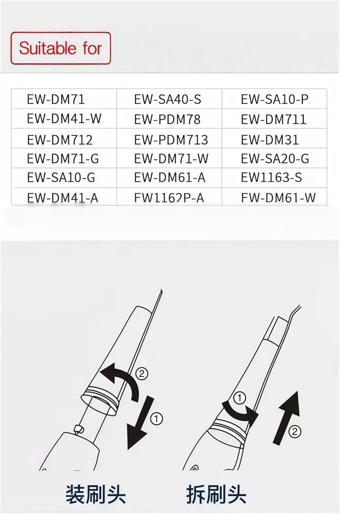 Electric Toothbrush Heads Compatible with Panasonic WEW0972 DM71/DM81/DM712/DML1/DM31/DM711/PDM7B Replacement Brush Heads(20PCS Blue)
