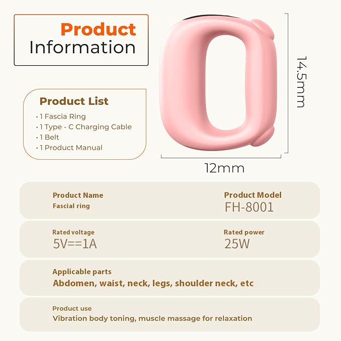 Deep Tissue Percussion Muscle Massage Gun: with Heat Adjustable Intensity and Speed Super Quiet USB-C Rechargeable Portable Pain Relief for Athletes and Everyone Ideal Gift（Pink）