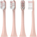12Pcs Replacement Brush HeadsCompatible for SOOCAS V1/X1/X3/X5/X3U/X3PRO/v1/v2 Toothbrush Soft Bristle Nozzles(Pink)