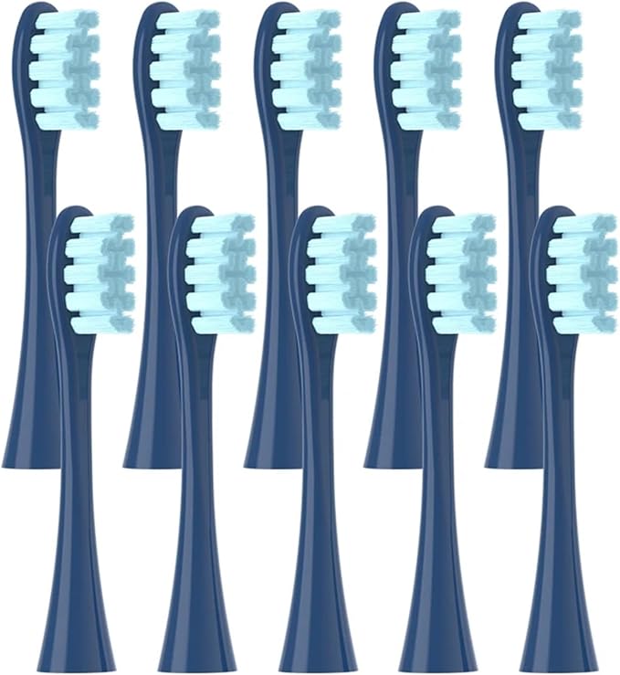 Replacement HeadsCompatible for Oclean Flow/X/X PRO/ Z1/ F1/ One/Air 2 /SE Brush Soft Sonic Toothbrush Vacuum(10 Blue)