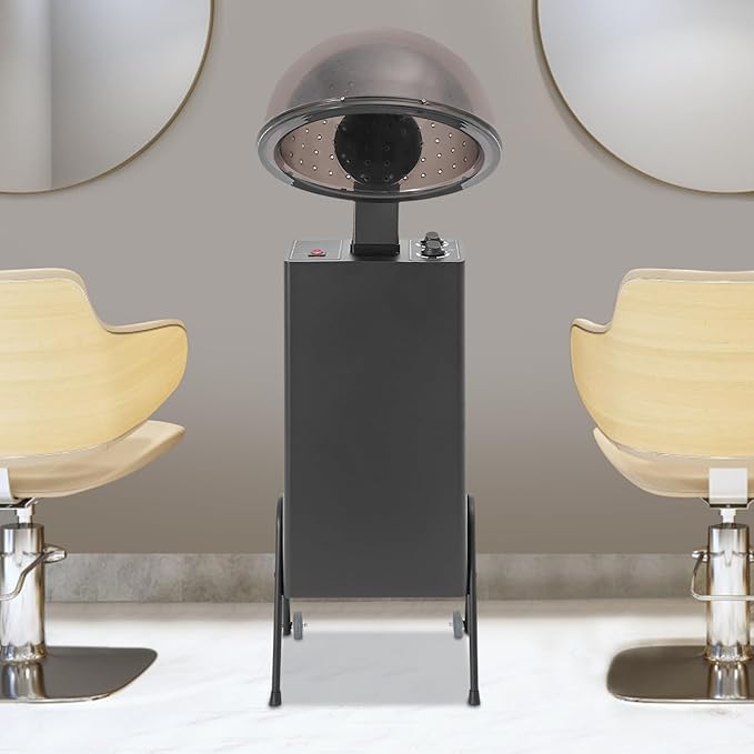 1200w Standing Hooded Hair Dryer Table Top Hooded Hair Dryer for Home Professional Hood Hair Dryers for Salon Use 60 Minute Timer Adjustable Degree Hood &amp Temperatures