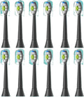4/8pcs Replacement Toothbrush Heads Compatible with Philips Sonicare Soft Electric Brush Head 4100 6500 6100 7500 5(12pcs Black)