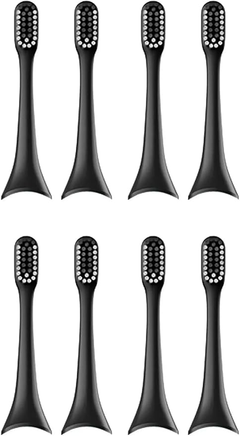 Replacement Toothbrush Head Compatible for ENCHEN Aurora T+/T2 Electric Original Accessories Adult Nozzle(8pcs Black)