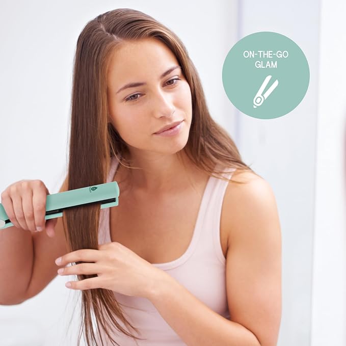 PURSONIC Cordless Hair Straightener – USB Rechargeable Ceramic Plates 3 Temperature Settings Up to 40 Minutes Battery Life Travel-Friendly