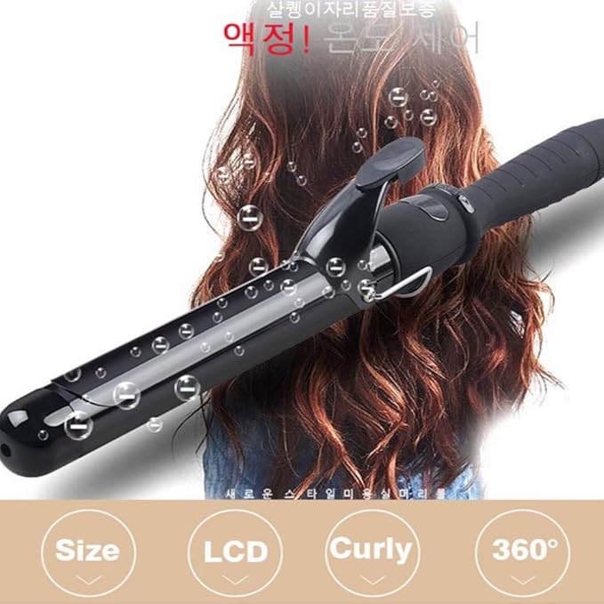 Curling Irons Professional 38mm Ceramic Curling Iron Temperature Adjustment Hair Curler Wand Curler Hair Curling Irons Hair Tools