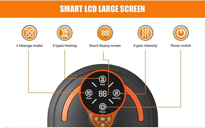 Foot Massager with Heating FunctionIt relieves Tired Muscles and Plantar Pain via deep-kneading Therapy and is Equipped with Multiple Massage Modes and Intensity Settings. (Black)