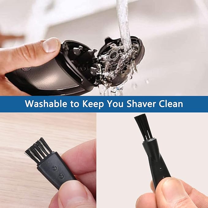 SH60 Replacement Heads Compatible with Philips Series 6000 S6xxx S6880/81 S6810/82 S6850/85Compatible with Norelco Shaver Cleaning Brush S6xxx Series 6Pcs with Cleaning Brush