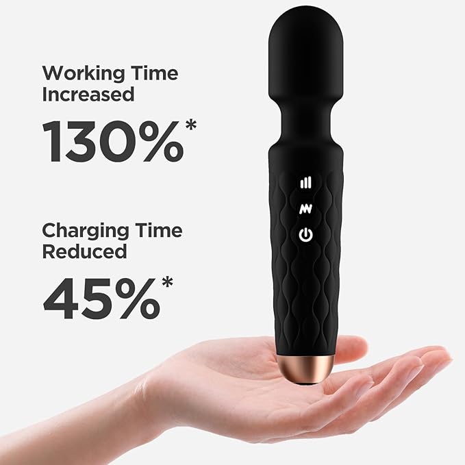 Personal Massager for Women - Quiet Handheld 4-Hour Cordless Percussion Body Massager for Deep Back Relief 8-Speed &amp 20-Mode