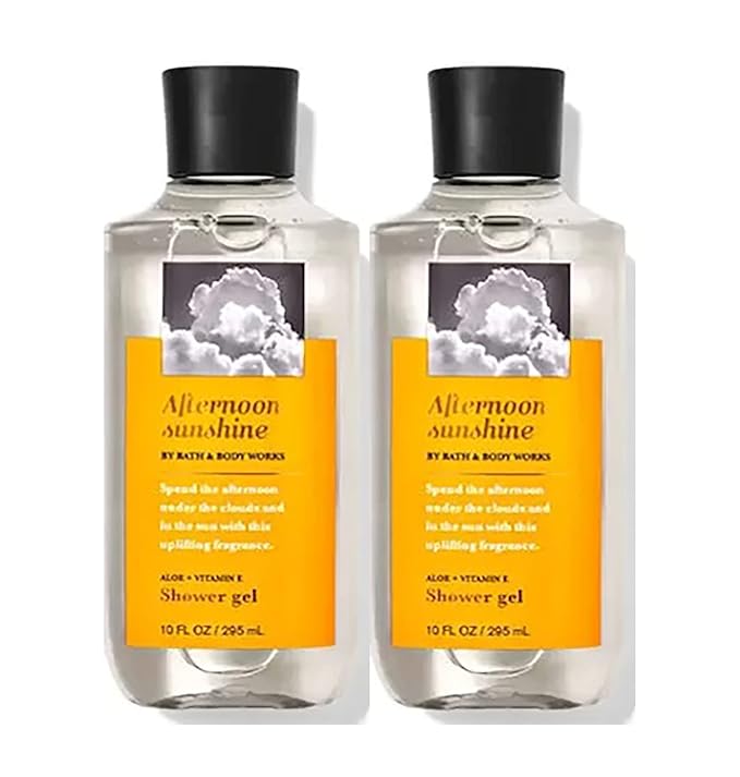 Bath &amp Body Works Afternoon Sunshine Shower Gel Gift Sets 10 Oz 2 Pack (Afternoon Sunshine)