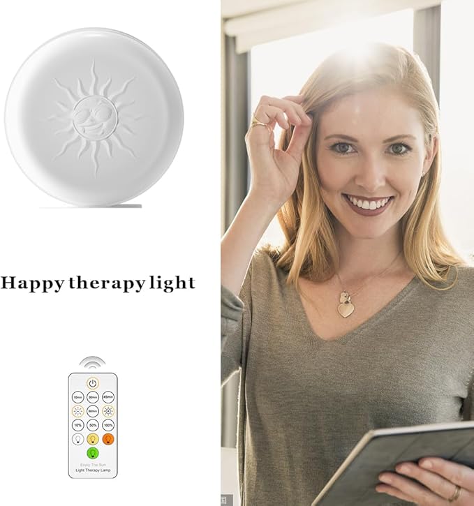 Light Therapy Lamp2 Major FunctionsActivate MoodRelieve HeadacheUV-Free 10000 LUX Treatment Light20-Level Drightness Fine-Tuning 4 TimingsLarge Glossy Rotatable Stand (RLTL00100)