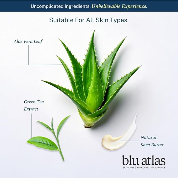 Blu Atlas Men's Body Wash Shampoo and Conditioner - Santal and Cedar Scent - Gentle Cleansing Hydrating Shampoo for Volume All Hair Types - 8 oz Bottle