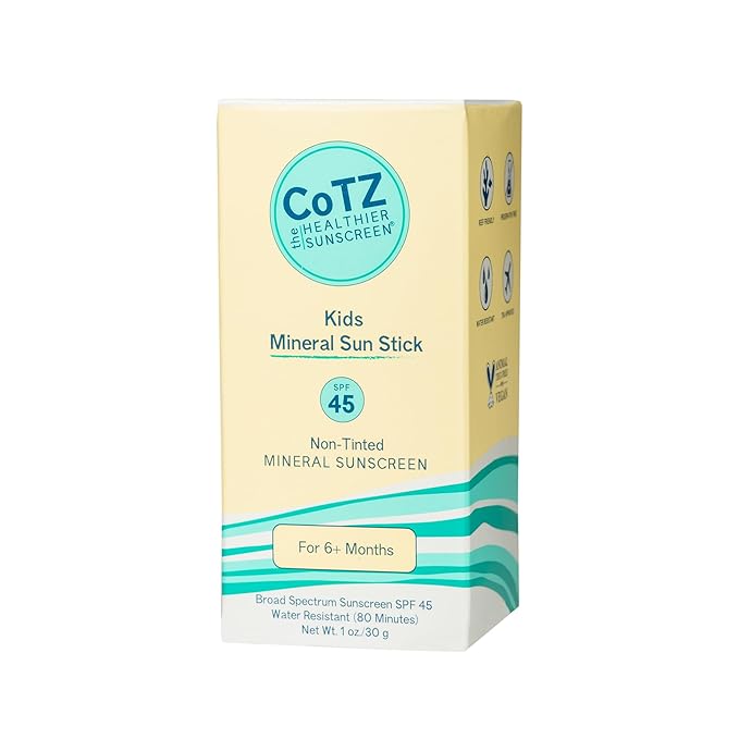 CoTZ Kids Mineral Sunscreen Stick | SPF 45 | Gentle | Mess Free