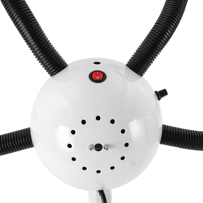 5 Head Infrared Heat Lamp750W Salon Heat Lamp Headed Lamp with 104-176℉ Temperature ControlHeight Adjust Styling Perming Dryer with 4 WheelsWhite Hairdressing Heater for Barber ShopsBeauty Salons