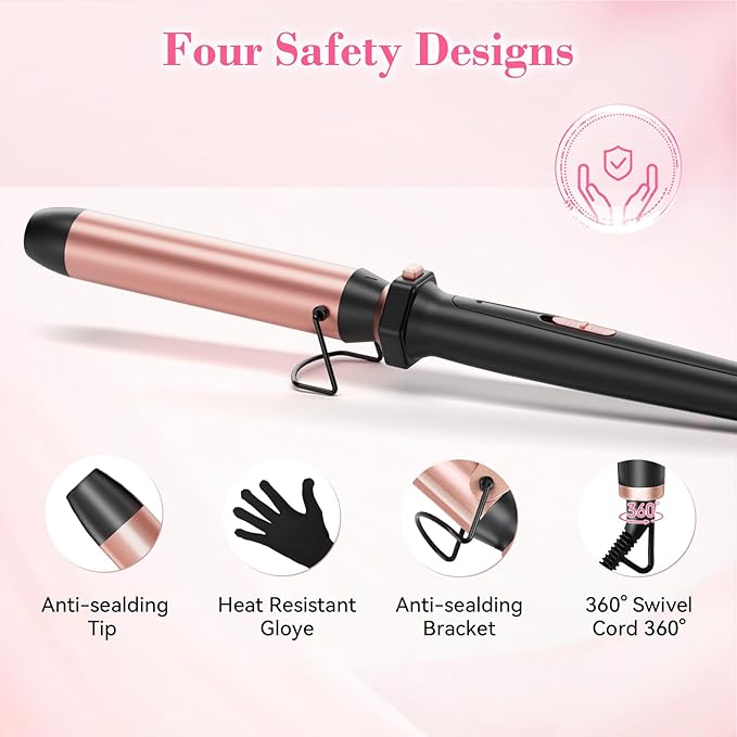 Ufree 7-in-1 Curling Iron Set with Interchangeable Ceramic Barrels Curling Wand Set with Thermal Brush Hair Straightener and Wand Curling Iron Versatile Styling Hair Curlers Set Gifts for Women