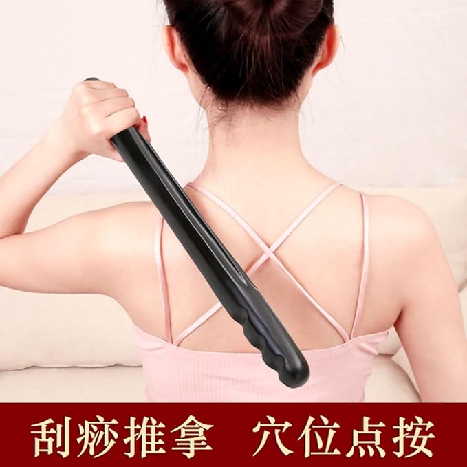 砭石擀筋棒按摩全身一根通腿部颈肩背部刮痧按摩棒 Leg Arms Back Calves Roller Massage Roller Stick 赶干筋 HomeOffice Body Electric Massagers