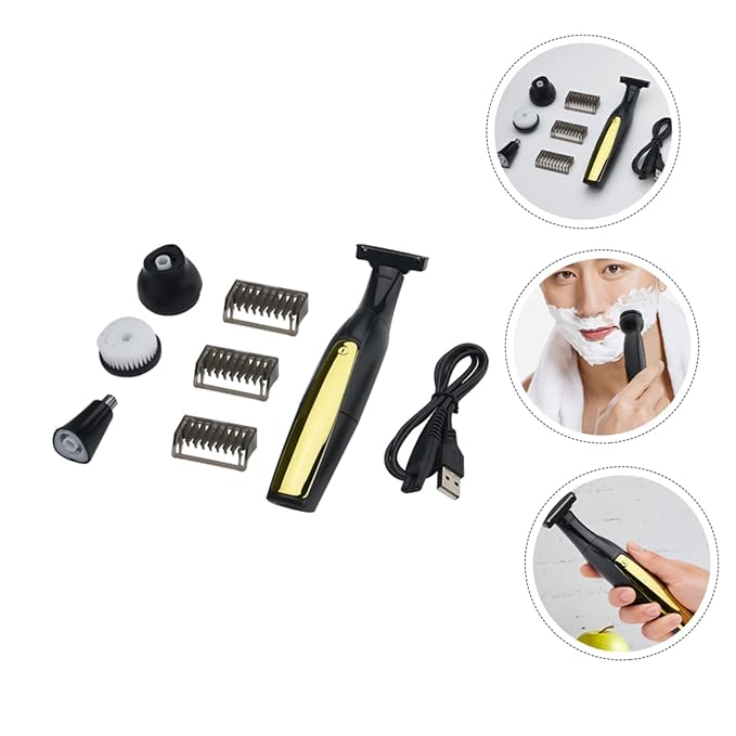 1set Electric Face Trimmer for Men Portable Travel Electric Shaver Usb Rechargeable Design Multi-functional Grooming Tool for Facial Nose Hair Trimming