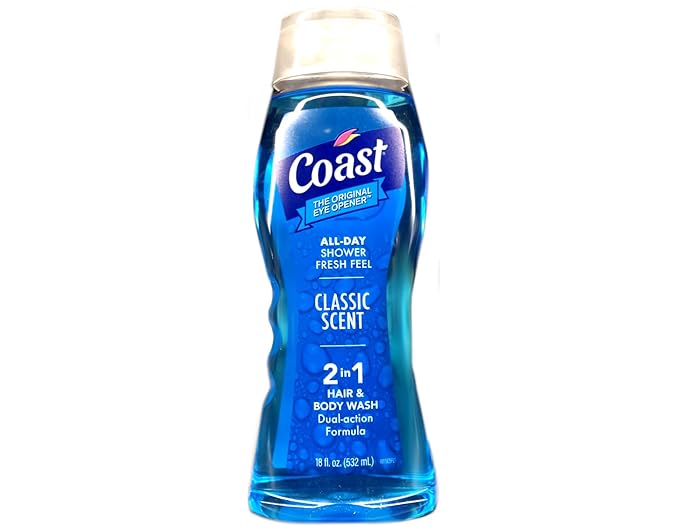 Coast 2 in 1 Hair &amp Body Wash Classic Scent 18 Oz. - (Pack of 6)