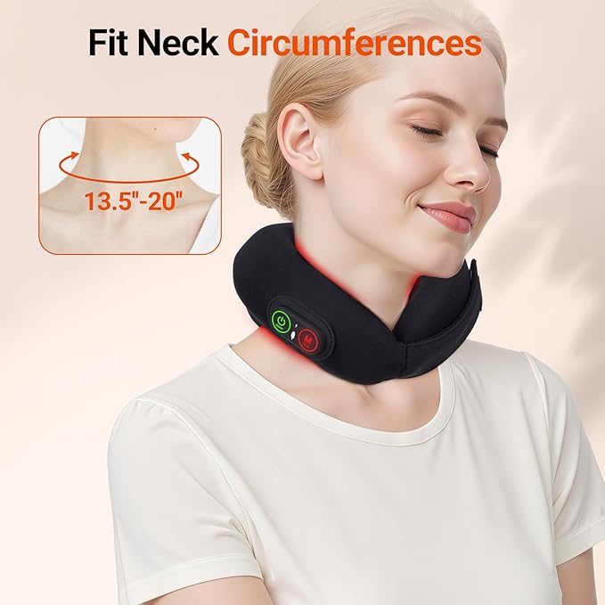 Comfytemp Cordless Red Light Therapy for Neck Wearable Near Infrared Light Therapy Neck Wrap Portable Light Wrap for Travel Home Office Use 5W 660nm &amp 850nm