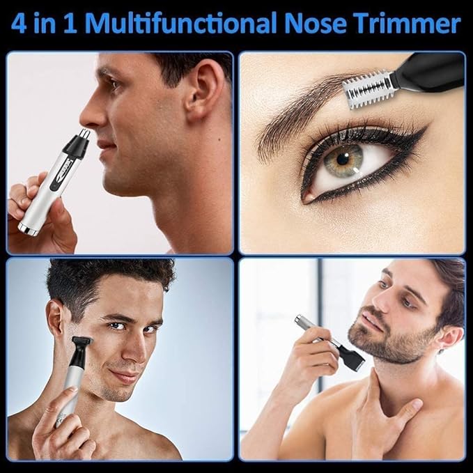 Multifunctional 4 in 1 Electric Shaver Beard Sideburns Nose Hair Trimmer Eyebrow Trimmer for Woman and Man Rechargeable Nose Hair Trimmer