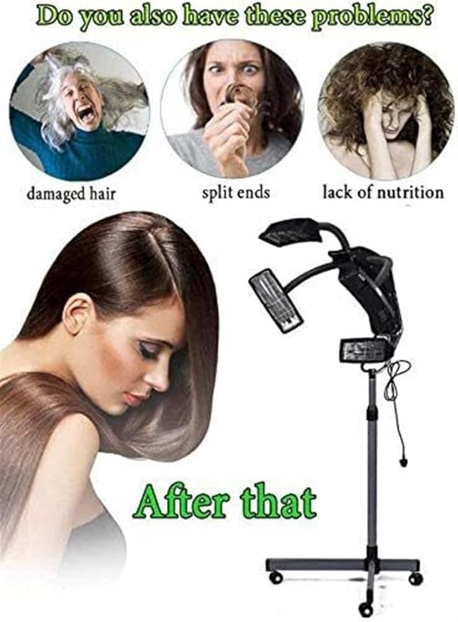 Salon Household Profession Heater Color Processor Stationary Wheel with Floor Hair Dryer Height-Adjustable Timer and Temperature Control Digital