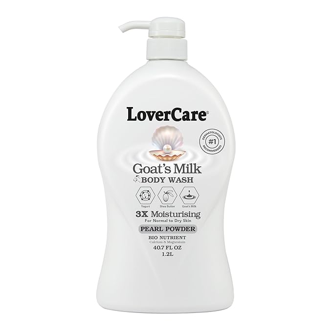 goat's milk body wash shower cream Pearl Powder 40.7 oz (1200ml)