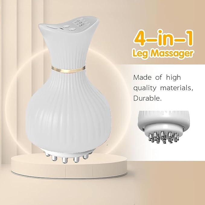 Neuro Relief Home Pro Massager Cleanse 4-in-1 Leg Massager Cordless Handheld Leg Massager for Shoulder Foot Full Body Electric Meridian Massage Brush for Muscle Pain Relief (1Set)