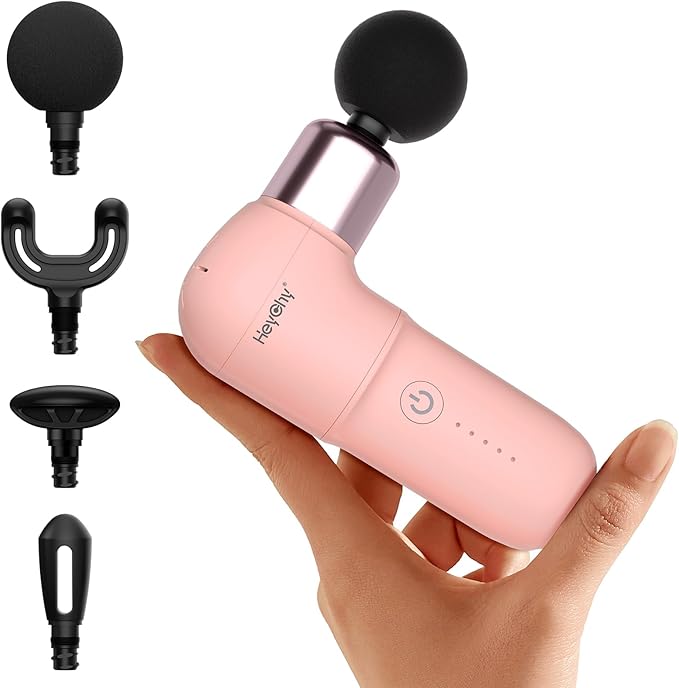 Super Mini Massage Gun Deep Tissues Percussion Muscle Massager Compact Sports Travel Massage Gun Portable Massager Gun for her him Pink