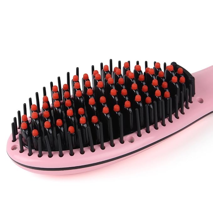 Hair Straightener Brush Detangling Styling Digital Comb Ceramic Quick Heating Straightening Irons Brushes