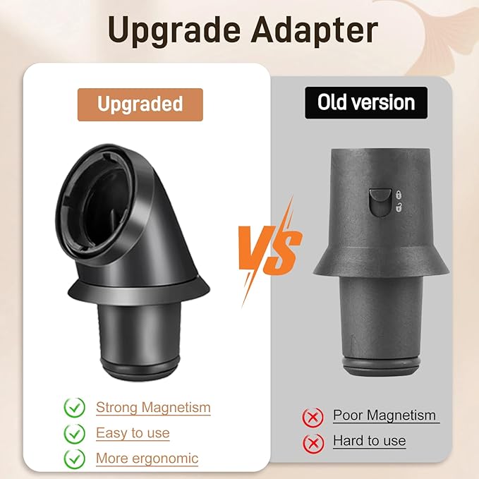 0.78-1.4in/20-36mm Long Curling Barrel for Dyson Airwrap Attachment for Dyson Supersonic Hair Dryer HD01 HD02 HD03 HD04 HD07 HD08 HD15 HD16 2 In 1 Automatic Hair Curling Barrel with Adapter Gold