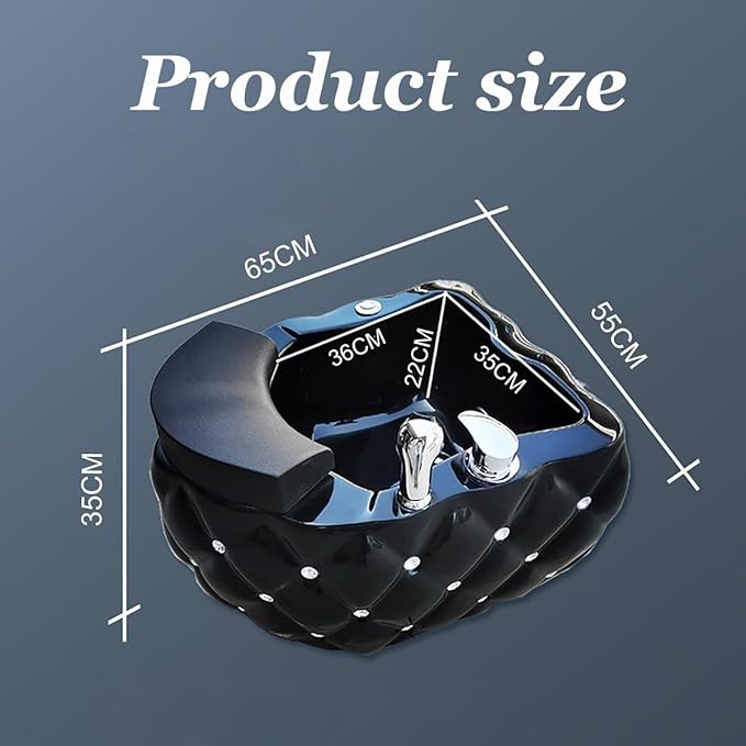 Acrylic Massage Footbath Portable Foot Spa Bathtub Colorful Light Surfing Pedicure Bathtub Acrylic Pedicure Bowl Used in Beauty Salons and Nail Salons Salon(Black)