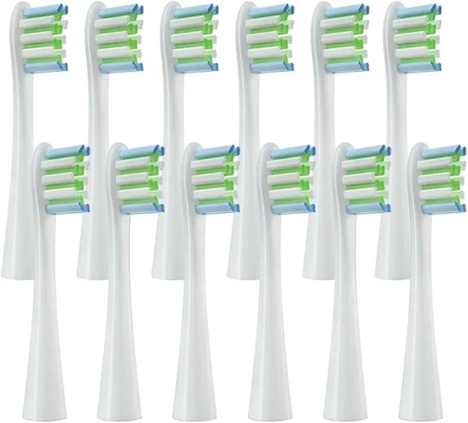 12PCS Vacuum Sealed Packed Replacement Brush HeadsCompatibility for Oclean X PRO/ Z1/ F1/ One/Air 2 /SE Soft Deep Cleaning(12pcs White)